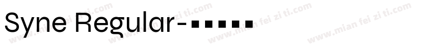 Syne Regular字体转换
